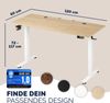 CASARIA® Höhenverstellbarer Schreibtisch elektrisch S Beige Bild 2