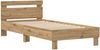 vidaXL Bettrahmen mit LED Artisan-Eiche 100 x 200 cm Holzwerkstoff 863638 Bild 4