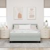 vidaXL Boxspringbett mit Kopfteil Hellgrau 190 x 140 cm Samt 3341408 Bild 3