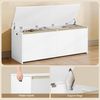 Hzuaneri Schuhbank mit Stauraum, Aufbewahrungsbox, Holz Weiß, 40 x 120 x 47 cm Bild 5