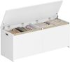 Hzuaneri Schuhbank mit Stauraum, Aufbewahrungsbox, Holz Weiß, 40 x 120 x 47 cm Bild 2