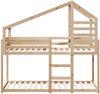 vidaXL Etagenbett mit Dach 75x190 cm Massivholz Kiefer 3281967 Bild 4