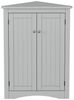 Flieks Eckschrank (1-St, B61,5xT34,5xH80 cm) Badkommode Mehrzweckschrank Eckkommode mit 3 Fächern Grau Bild 4