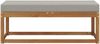 vidaXL Hocker Bank mit Kissen Natürlich und Hellgrau 115 x 43 x 37 cm 900671 Bild 3
