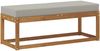 vidaXL Hocker Bank mit Kissen Natürlich und Hellgrau 115 x 43 x 37 cm 900671 Bild 5