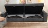 Big-Sofa 284 cm breit Wellenunterfederung Lounge-Couch Stauraum Cord Dunkelgrau Bild 4