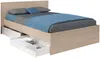 Vente-unique - VELONA Bett Holz, Platte BeigeWeiß - B 193,6 cm x H 82,6 cm x L 164,4 cm Bild 3