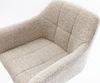Delife Barstuhl Yulo-Flex Webstoff, Kufengestell Metall, Schwarz, Soft Beige, 54x 51x99 cm Bild 4