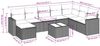 vidaXL 9-tlg. Garten-Sofagarnitur mit Kissen Braun Poly Rattan 3251710 Bild 3