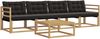 vidaXL Outdoor-Sofagarnitur 5 pcs Weiß und Schwarz 79 x 79 x 37 cm 3388386 Bild 2