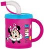 Geda Labels GmbH Trinklernbecher Minnie mit Strohhalm, 1-tlg, PP, Pink, 210ml, spülmaschinengeeignet Bild 2