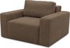 DOMO. collection Sessel 700 029, Polstersessel mit Schlaffunktion und Federkernpolsterung, loses Rückenkissen, Schlafsessel, Armsessel 130 x 116 x 85 cm (BxTxH), taupe Bild 2