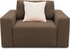 DOMO. collection Sessel 700 029, Polstersessel mit Schlaffunktion und Federkernpolsterung, loses Rückenkissen, Schlafsessel, Armsessel 130 x 116 x 85 cm (BxTxH), taupe Bild 4