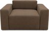 DOMO. collection Sessel 700 029, Polstersessel mit Schlaffunktion und Federkernpolsterung, loses Rückenkissen, Schlafsessel, Armsessel 130 x 116 x 85 cm (BxTxH), taupe Bild 3
