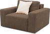 DOMO. collection Sessel 700 029, Polstersessel mit Schlaffunktion und Federkernpolsterung, loses Rückenkissen, Schlafsessel, Armsessel 130 x 116 x 85 cm (BxTxH), taupe Bild 5