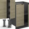 Küchenzeile Fame-Line Eiche Paneel/Anthrazit 300 cm mit Hochschrank, ohne Arbeitsplatte Vicco Bild 5