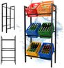 TroniTechnik Regal Getränkekistenregal Stahl schwarz 71x32x140 cm, 3 Ebenen, 360 kg Belastbarkeit, Flaschenregal, Stabil, platzsparend, vielseitig nutzbar, leicht aufbaubar, langlebig Bild 2