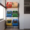 TroniTechnik Regal Getränkekistenregal Stahl schwarz 71x32x140 cm, 3 Ebenen, 360 kg Belastbarkeit, Flaschenregal, Stabil, platzsparend, vielseitig nutzbar, leicht aufbaubar, langlebig Bild 3