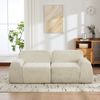 YakoHome Modulares Sofa Beige 90,5x198x73 cm – Kein Aufbau nötig, einfach auspacken und genießen, extrem weich durch Boneless-Konstruktion, hochwertiges Chenille-Gewebe, anti-pilling und haustierfreundlich, ideal zum Sitzen und Liegen Bild 4