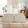 YakoHome Modulares Sofa Beige 90,5x198x73 cm – Kein Aufbau nötig, einfach auspacken und genießen, extrem weich durch Boneless-Konstruktion, hochwertiges Chenille-Gewebe, anti-pilling und haustierfreundlich, ideal zum Sitzen und Liegen Bild 3
