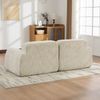 YakoHome Modulares Sofa Beige 90,5x198x73 cm – Kein Aufbau nötig, einfach auspacken und genießen, extrem weich durch Boneless-Konstruktion, hochwertiges Chenille-Gewebe, anti-pilling und haustierfreundlich, ideal zum Sitzen und Liegen Bild 5
