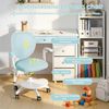 Rutaqian Schreibtischstuhl Schreibtischstuhl mit verstellbarer Fußstütze und Klapparm, Kinder-Studienstuhl 360-Grad-drehbarer für das Lernzimmer zu Hause Bild 4