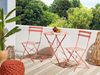 Bistro Set FIORI Metall Korallenrot Bild 3