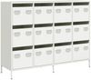 vidaXL Sideboard Weiß 135x39x103,5 cm Kaltgewalzter Stahl 3307178 Bild 2