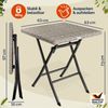 CASARIA® Gartentisch Wetterfest Polyrattan Creme Bild 3