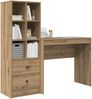 vidaXL Schreibtisch mit Schubladen mit Regal 2 pcs Artisan-Eiche 3337328 Bild 3