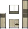 vidaXL 4-tlg. Badmöbel-Set Sonoma-Eiche Holzwerkstoff 3301226 Bild 5