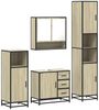 vidaXL 4-tlg. Badmöbel-Set Sonoma-Eiche Holzwerkstoff 3301226 Bild 2