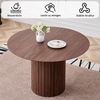 GrandCA HOME Esstisch Moderner runder Esstisch aus Holz (MDF) (1-St), Geeignet für Küchen und Esszimmer, 120 × 76 cm Bild 2