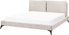 Bett mit Lattenrost MELLE 180 x 200 cm Cord Helles Beige Bild 4