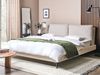 Bett mit Lattenrost MELLE 180 x 200 cm Cord Helles Beige Bild 3