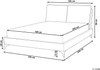 Bett mit Lattenrost MELLE 180 x 200 cm Cord Helles Beige Bild 2