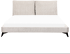 Bett mit Lattenrost MELLE 180 x 200 cm Cord Helles Beige Bild 5