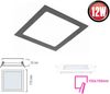 12W Eckige LED Einbauleuchte slim Panel Spot mit schwarzen Rahmen 170 x 170 x 22mm 1020 Lumen Neutralweiß (4000 K) Bild 2