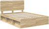 vidaXL Bettrahmen Sonoma 160 x 200 cm Massives Kiefernholz 3412463 Bild 4