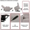 Fernsehsessel HWC-K62, Relaxsessel TV-Sessel Liege, Liegefunktion Aufstehhilfe, Metall Stofff/Textil Cord ~ grün Bild 2