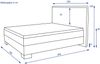 Boxspringbett SANSIBAR LANGEOOG, Osterende, Cordstoff Comino, Eichenholzfüße, lila, 200x200, H3/H3 Bild 5