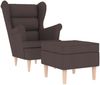 vidaXL Sessel mit Fußhocker Dunkelbraun Stoff 3307993 Bild 2