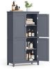 Vasagle Badezimmerschrank mit verstellbaren Ablagen, MDF, 110 x 30 x 60 cm, Schiefergrau Bild 2