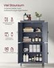 Vasagle Badezimmerschrank mit verstellbaren Ablagen, MDF, 110 x 30 x 60 cm, Schiefergrau Bild 3