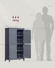 Vasagle Badezimmerschrank mit verstellbaren Ablagen, MDF, 110 x 30 x 60 cm, Schiefergrau Bild 5
