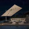 PURPLE LEAF Ampelschirm Quadratischer Außenbereich Sonnenschirm, Gartenschirm mit Solar LED, LxB: 365,00x365,00 cm, für Garten,Terrasse, Pool Bild 2
