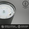 BRILONER - LED Tischlampe kabellos mit Touch, dimmbar in Stufen, höhenverstellbar, Nachttischlampe, Leselampe, LED lampe, Campinglampe, Tischleuchte, Akku Lampe, Outdoor Lampe, 36x10,5 cm, Anthrazit Bild 3