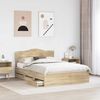 vidaXL Bettrahmen Sonoma-Eiche 150 x 200 cm Ingenieurs Holz 3412993 Bild 3