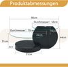 Couchtisch mit Sicherheitsglas, MDF in schwarzer Holzoptik, mehrstufiges Design, Glasplatten 44x90x70 cm Bild 5
