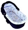 BABYLUX Nestchen für Kinderwagen Stubenwagen BABYWANNE + Matratze 2 Tlg Set Doppelseitig (W16 - Ecru + Africa Tiere) Bild 4